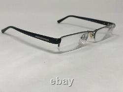 PRADA VPR52E 5AV-1O1 Eyeglasses Frame Italy Half Rim 49-17-135 Silver/Black NO75