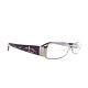 Prada Vpr58l 5av-1o1 Purple Silver Eyeglasses Rectangular Frames 51-14 135 Mm