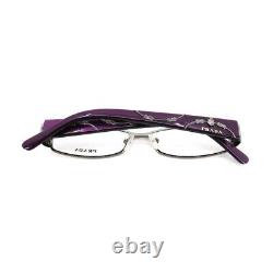 PRADA VPR58L 5AV-1O1 Purple Silver eyeglasses rectangular frames 51-14 135 mm