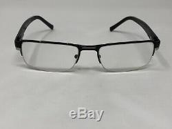 PRADA VPR60F 1BO-1O1 Eyeglasses Frame Italy Half Rim 53-17-135 Black/Silver P628