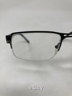 PRADA VPR60F 1BO-1O1 Eyeglasses Frame Italy Half Rim 53-17-135 Black/Silver P628