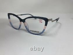 Paradox Eyeglasses Frame P5059 55/14-140 Blue Gray Silver Full Rim X418