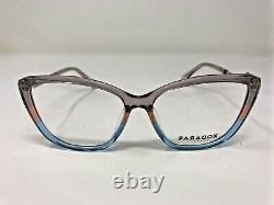 Paradox Eyeglasses Frames P5059 10 Silver Blue 55-14-140 Japan Full Rim EX21