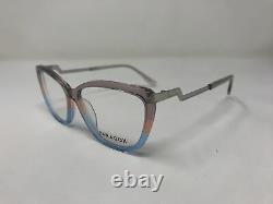 Paradox Eyeglasses Frames P5059 10 Silver Blue 55-14-140 Japan Full Rim EX21