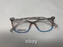 Paradox Eyeglasses Frames P5059 10 Silver Blue 55-14-140 Japan Full Rim EX21