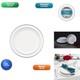 Party Essentials Divine 10.25 White Silver Rim Plastic Plates (case Of 144)