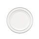 Party Essentials N507255 Divine Plastic Plates Silver Rim 9 White Silver Case