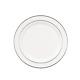 Party Essentials N742160 Divine White Plastic Plates With Silver Rim, 7.5, Pack