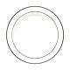 Party Essentials N939911 White Plastic Plates With Silver Rim, 9, Pack Of 240