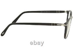 Persol 3007/V 95 Eyeglasses Men's Black/Silver Full Rim Optical Frame 50mm