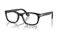 Persol 3012-V 1154 Eyeglasses Frame Black Silver Rectangular Large 54mm