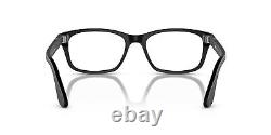 Persol 3012-V 1154 Eyeglasses Frame Black Silver Rectangular Large 54mm