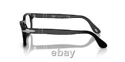 Persol 3012-V 1154 Eyeglasses Frame Black Silver Rectangular Large 54mm
