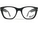 Persol 3039-v 900 Eyeglasses Frames Matte Black Round Silver Logos 52-19-145