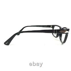 Persol 3073-V 95 Eyeglasses Frames Black Silver Film Noir Edition 52-18-145