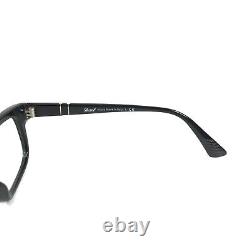 Persol 3073-V 95 Eyeglasses Frames Black Silver Film Noir Edition 52-18-145