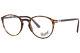 Persol 3218-v 24 Eyeglasses Frame Men's Havana/silver Full Rim Round Shape 51mm