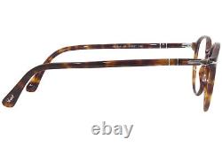 Persol 3218-V 24 Eyeglasses Frame Men's Havana/Silver Full Rim Round Shape 51mm