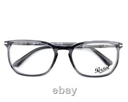 Persol 3339-v 1196 Clear Grey Unisex New Authentic Full Rim Eyeglasses 56-20-145