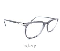 Persol 3339-v 1196 Clear Grey Unisex New Authentic Full Rim Eyeglasses 56-20-145