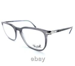 Persol 3339-v 1196 Clear Grey Unisex New Authentic Full Rim Eyeglasses 56-20-145