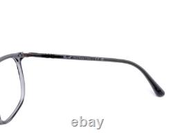 Persol 3339-v 1196 Clear Grey Unisex New Authentic Full Rim Eyeglasses 56-20-145