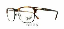 Persol Eyeglasses 8359V PO8359V 108 53 Caffe/Silver Full Rim Optical Frame 53mm