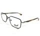 Persol Eyeglasses Frames 2418-v 1042 Brown Silver Square Full Rim 53-19-140