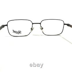 Persol Eyeglasses Frames 2418-V 1042 Brown Silver Square Full Rim 53-19-140
