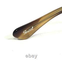 Persol Eyeglasses Frames 2418-V 1042 Brown Silver Square Full Rim 53-19-140