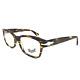 Persol Eyeglasses Frames 3054-v 938 Brown Horn Silver Square Full Rim 53-18-140