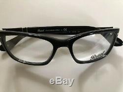 Persol Men's Eyeglasses 3012 V 95 Black Silver Full Rim Optical Frame 54mm New