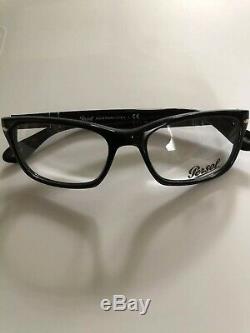 Persol Men's Eyeglasses 3012 V 95 Black Silver Full Rim Optical Frame 54mm New