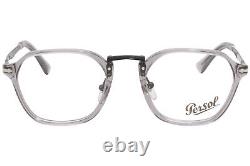 Persol PO3243-V 309 Eyeglasses Transparent Grey/Silver/Black Optical Frame 50mm