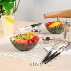 Plastic Bowls 100 Pcs 16 oz Gold Rimmed Disposable Soup Bowls Heavy-Duty Green