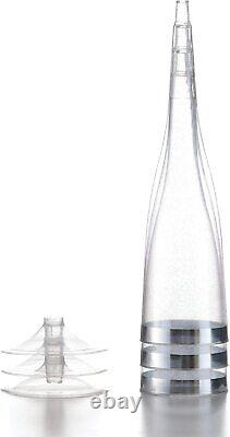 Plastic Champagne Flutes Disposable With Silver Rim Box Of 36 6.5 Oz Pack of 4