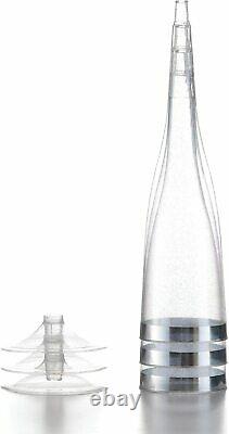 Plastic Champagne Flutes Disposable With Silver Rim Box Of 36 6.5 Oz Pack of 6