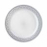 Plastic White Silver Rim 7.5 Plates Disposable Party Wedding Catering Dinner