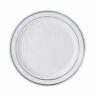 Plastic White With Silver Rim 7.5 Plates Disposable Party Wedding Wholesale
