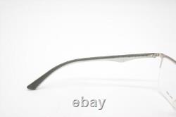 Police Blackbird Light 3 VPL398 Silver Gray Half-Rim Glasses New