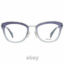 Police PL 632 Women Purple Silver Optical Frame Plastic Oval Full Rim Eyeglasses