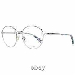 Police PL 838 Women Silver Optical Frame Metal Plastic Round Full Rim Eyeglasses