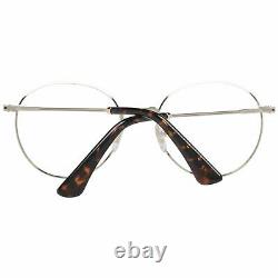 Police VPL 665 Men Brown Optical Frame Plastic Spotted Full Rim Round Eyeglasses