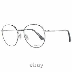 Police VPL 665 Men Silver Optical Frame Plastic Casual Round Full Rim Eyeglasses