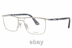 Police VPLD16 0E70 Eyeglasses Men's Silver Full Rim Optical Frame 55mm