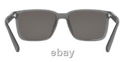 Polo Men Sunglasses Matte Transparent Gray Frame Light Gray Mirrored Silver Lens