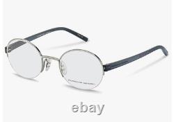Porsche Design Men's Eyeglasses P8350 Silver Gray Round Frames