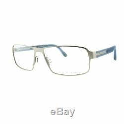Porsche Design P8231 D Matte Silver Full Rim Rectangle Optical Frames Eyeglasses