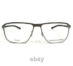 Porsche Design P8285 C Eyeglasses Frames Black Silver Square Full Rim 56-14-145