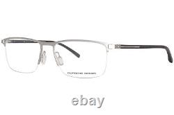 Porsche Design P8371-B Eyeglasses Men's Palladium Semi Rim Rectangle Shape 56mm